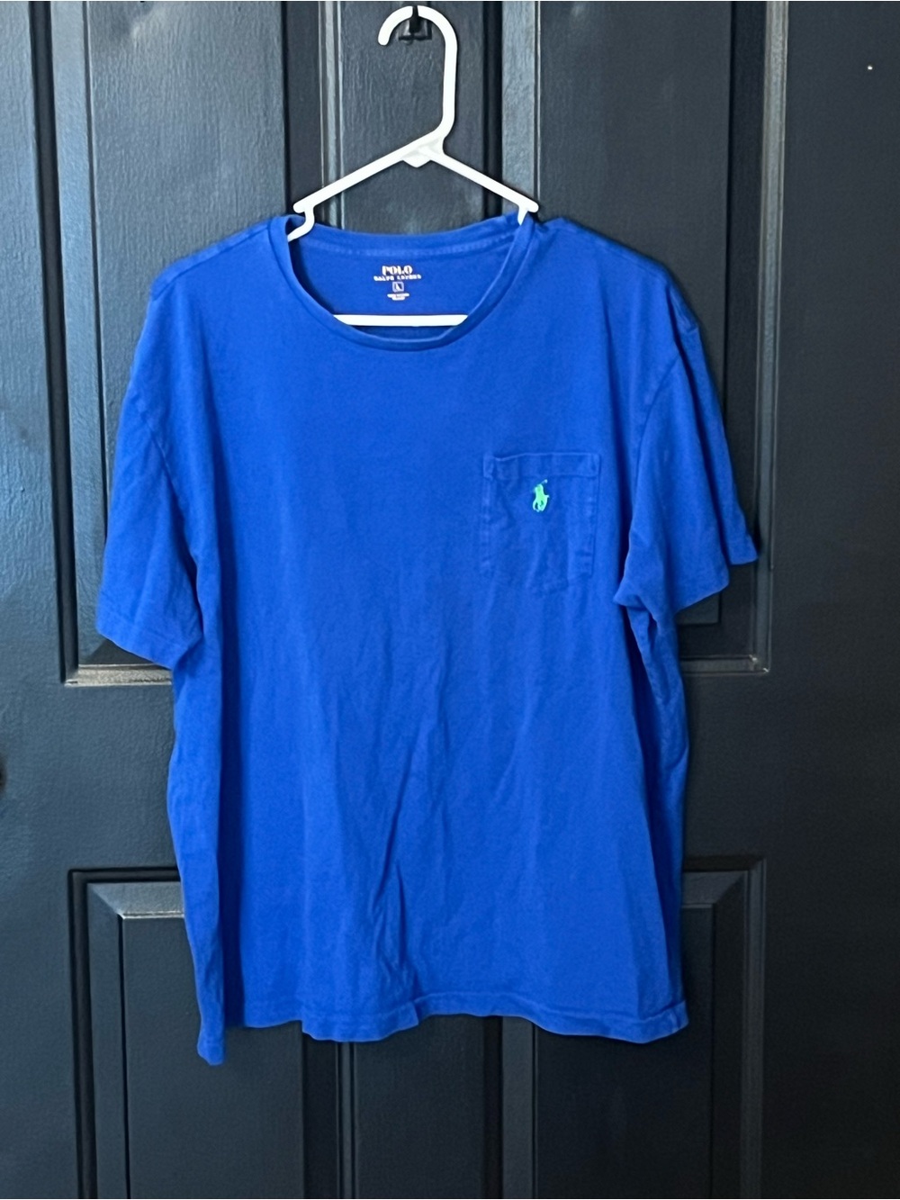 Polo by Ralph Lauren Royal Blue Pocket Tee with Green Pony